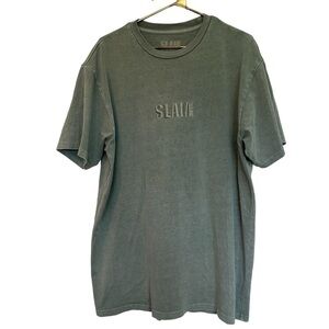 Slam embroidered green t-shirt